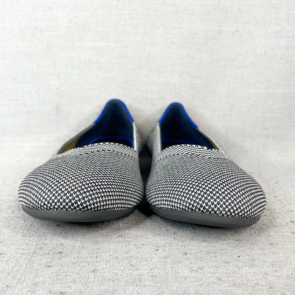 Rothys Womens 6 The Flat Shale Ribbon Stripe Knit Round Toe Ballet Shoes Slip On